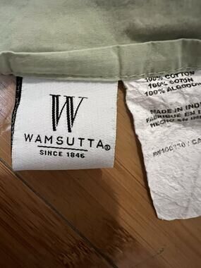 Wamsutta 100% Cotton Queen Size Flat Sheet Green 92 x 103”
